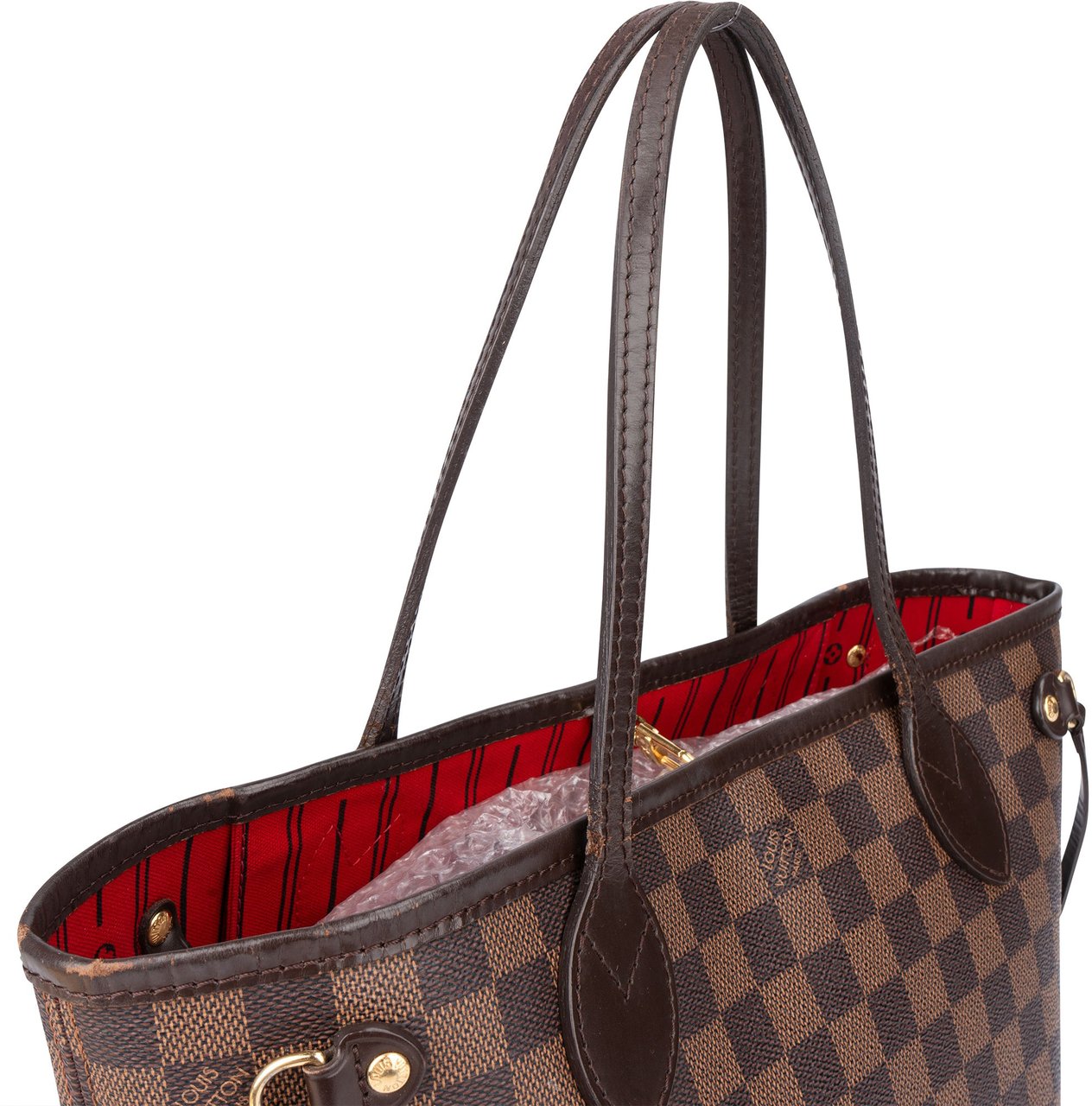 Louis Vuitton Louis Vuitton Damier Ebene Monogram Neverfull PM Handbag Bruin