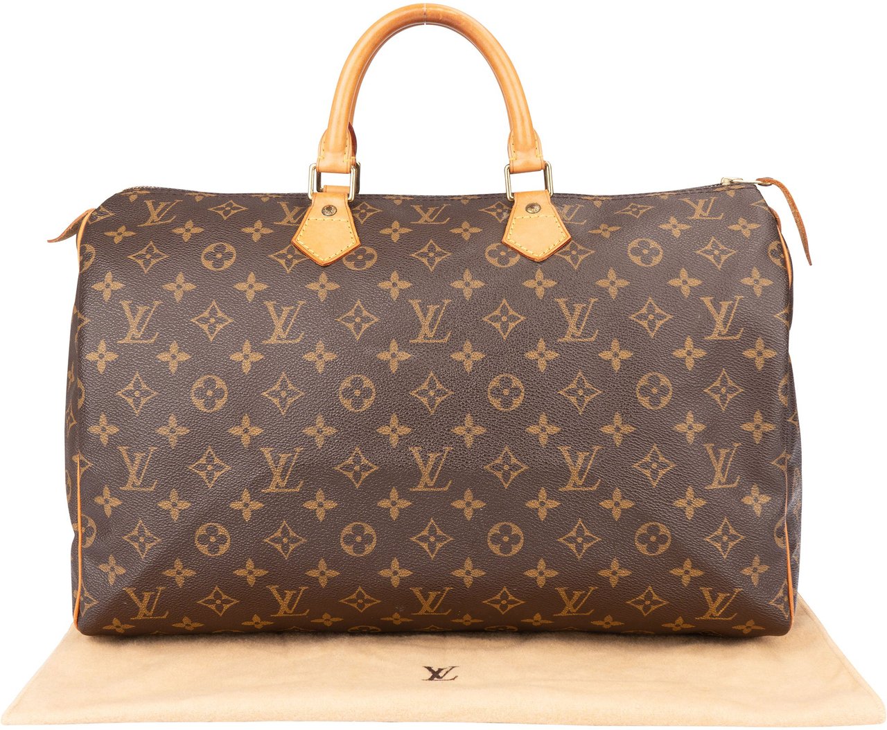 Louis Vuitton Louis Vuitton Canvas Monogram Speedy 40 Handbag Bruin