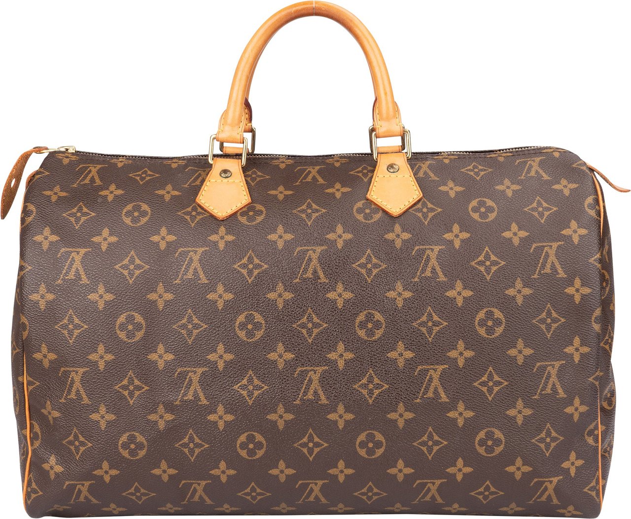 Louis Vuitton Louis Vuitton Canvas Monogram Speedy 40 Handbag Bruin