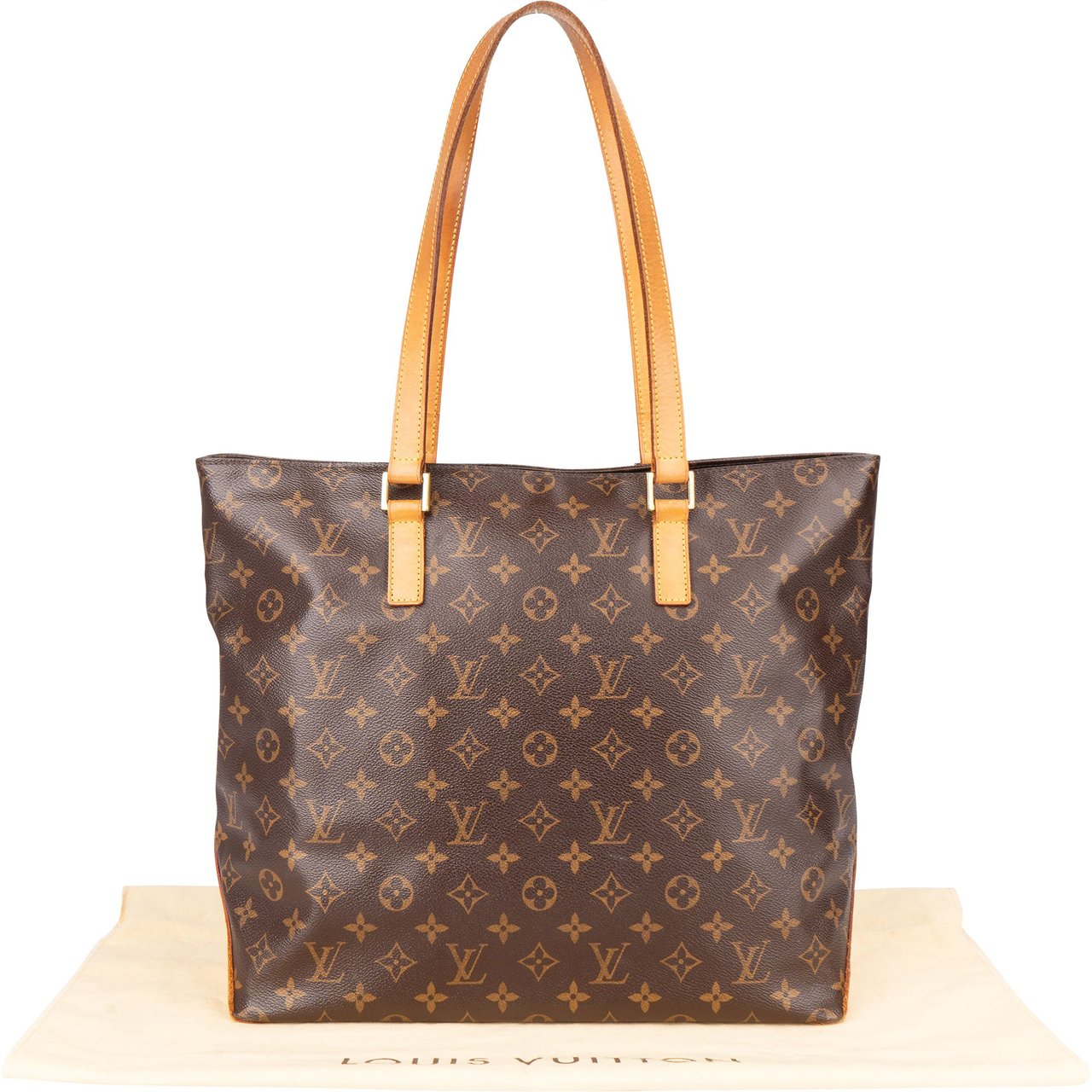 Louis Vuitton Louis Vuitton Canvas Monogram Cabas Mezzo Shoulder Bag Bruin