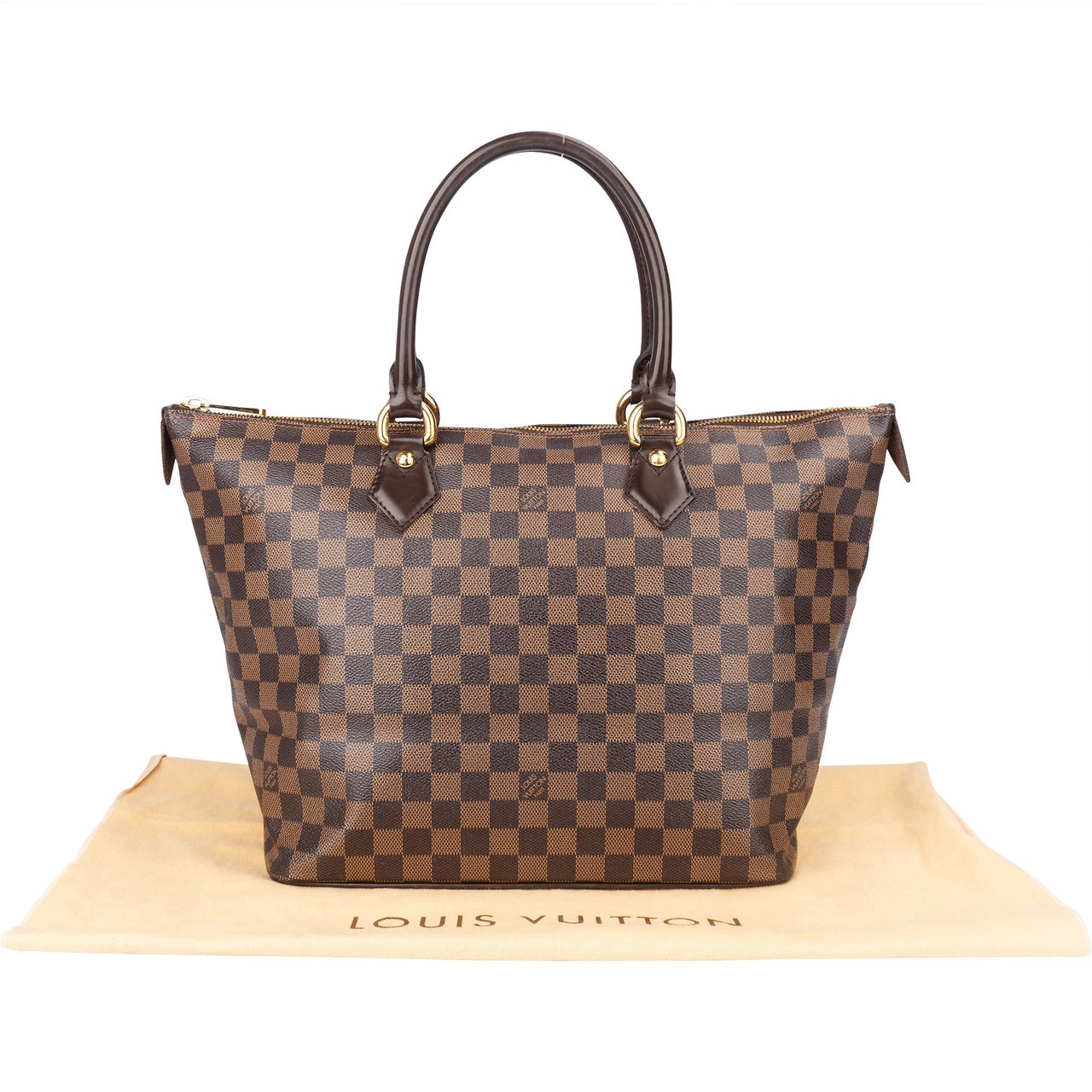 Louis Vuitton Louis Vuitton Damier Ebene Monogram Saleya MM Handbag Bruin