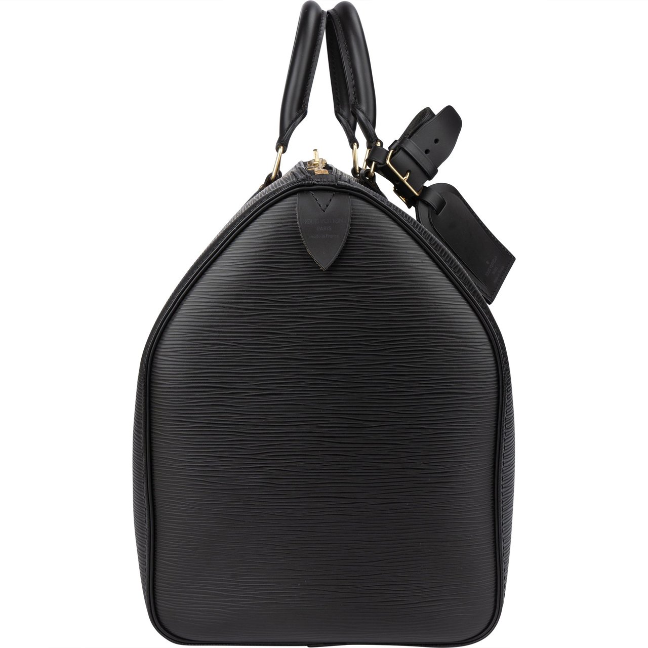 Louis Vuitton Louis Vuitton Noir Epi Leather Keepall 45 Zwart