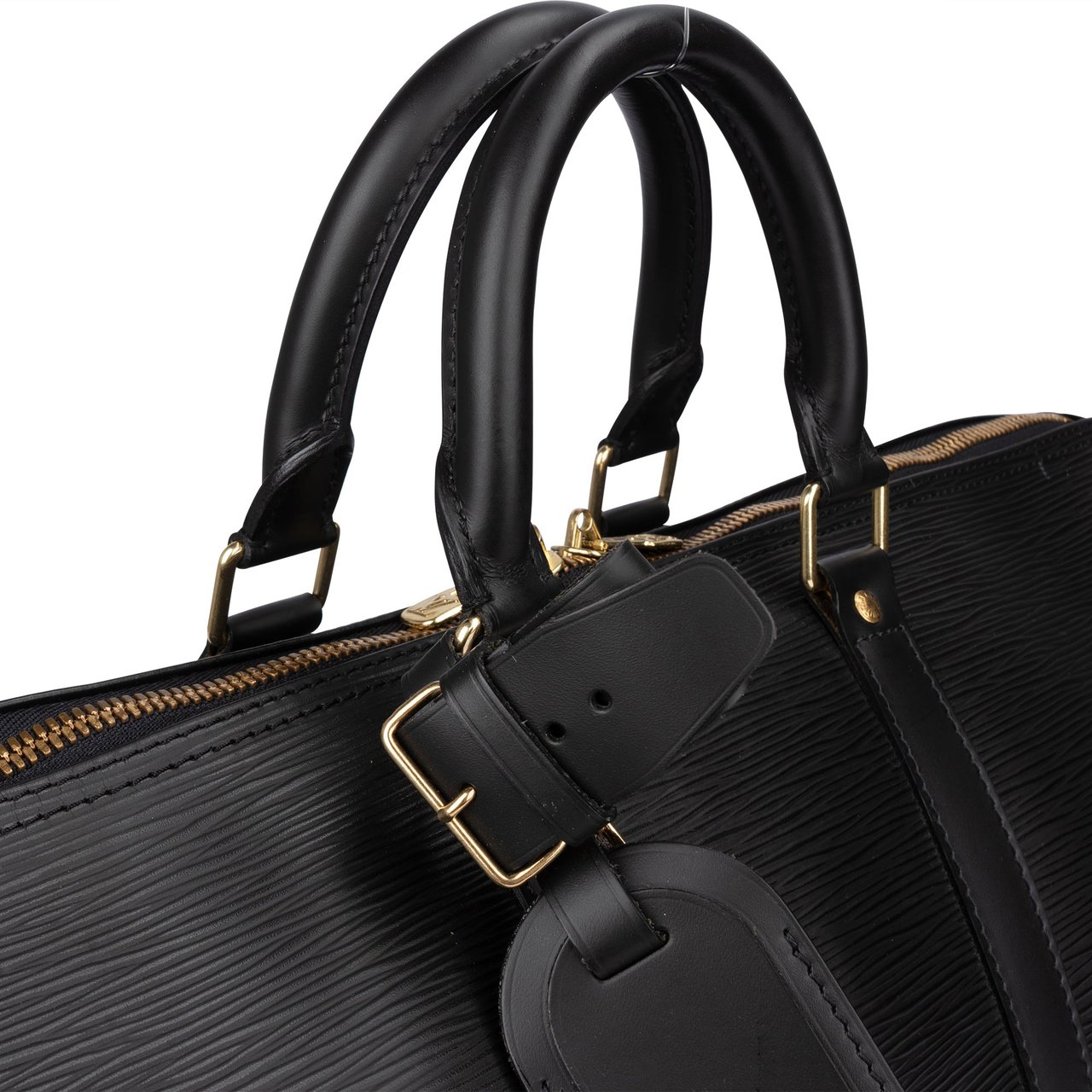 Louis Vuitton Louis Vuitton Noir Epi Leather Keepall 45 Zwart