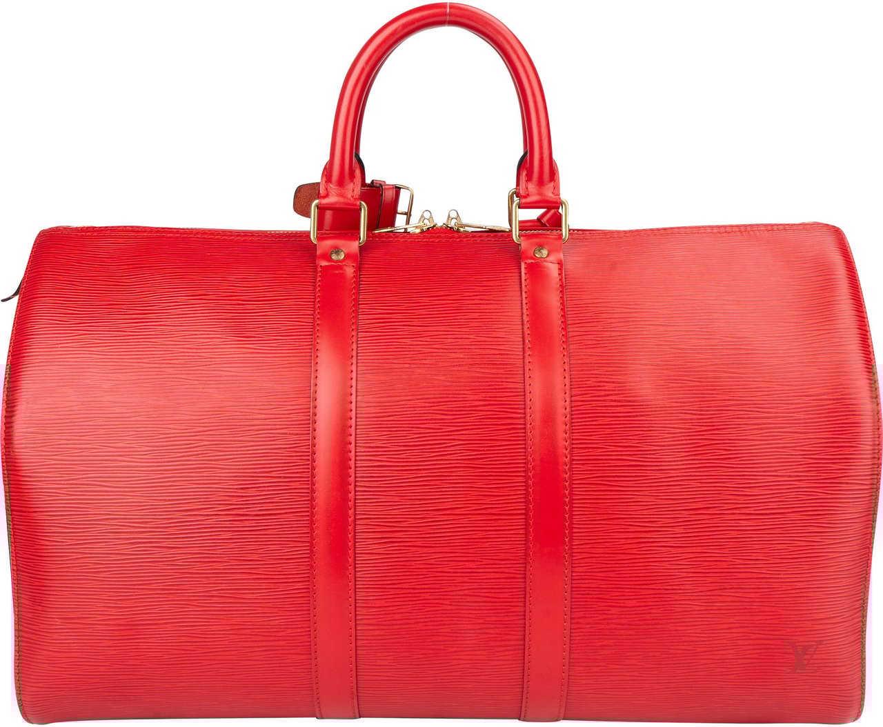 Louis Vuitton Louis Vuitton Rouge Epi Leather Keepall 45 Rood