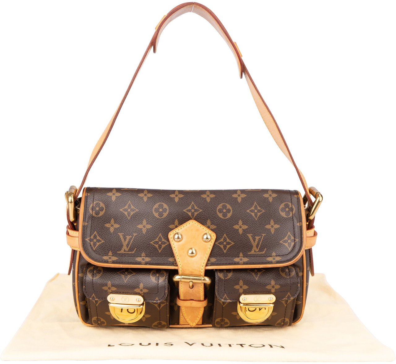 Louis Vuitton Louis Vuitton Canvas Monogram Hudson PM Shoulder Bag Bruin