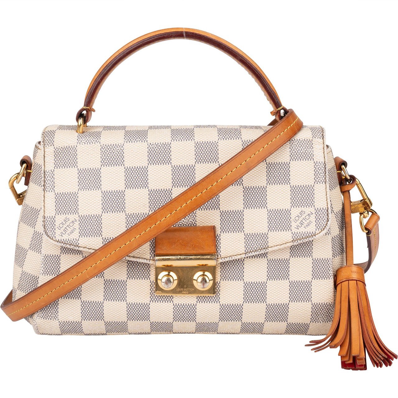 Louis Vuitton Louis Vuitton Damier Azur Monogram Croisette Handbag Wit
