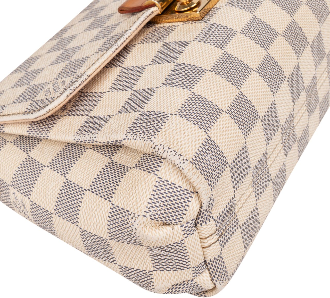 Louis Vuitton Louis Vuitton Damier Azur Monogram Croisette Handbag Wit