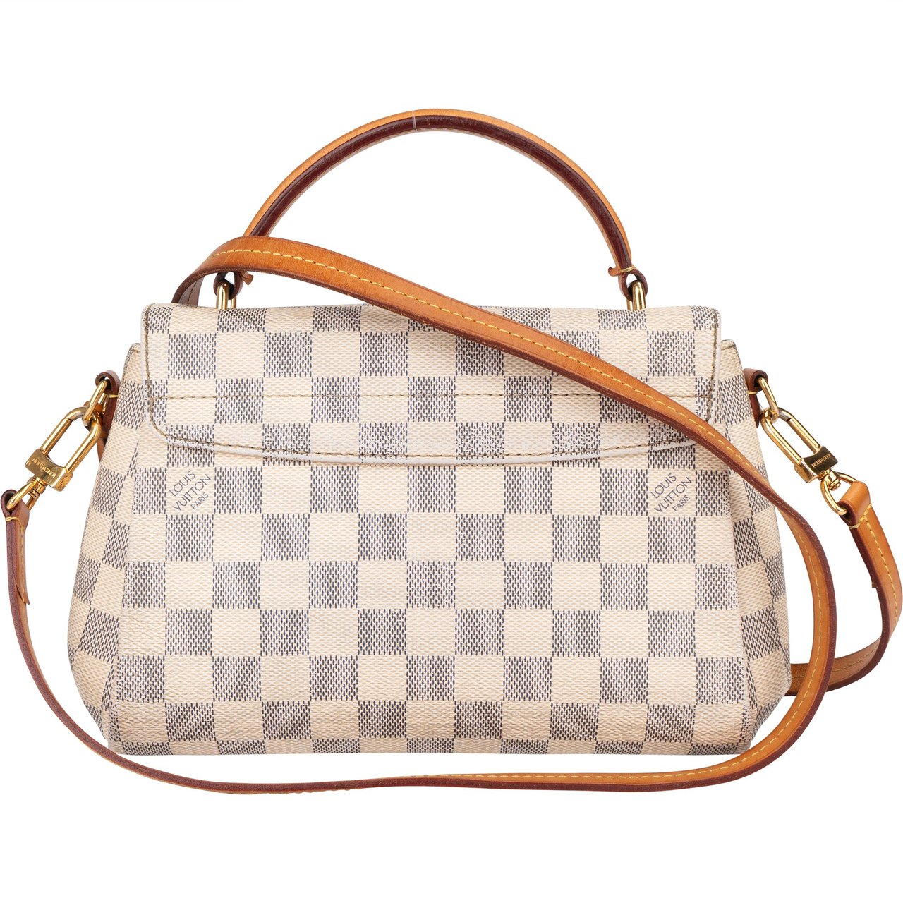 Louis Vuitton Louis Vuitton Damier Azur Monogram Croisette Handbag Wit