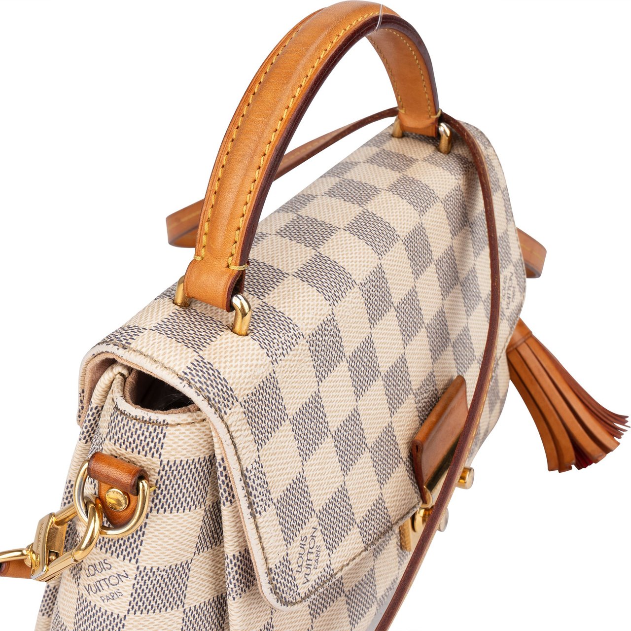 Louis Vuitton Louis Vuitton Damier Azur Monogram Croisette Handbag Wit