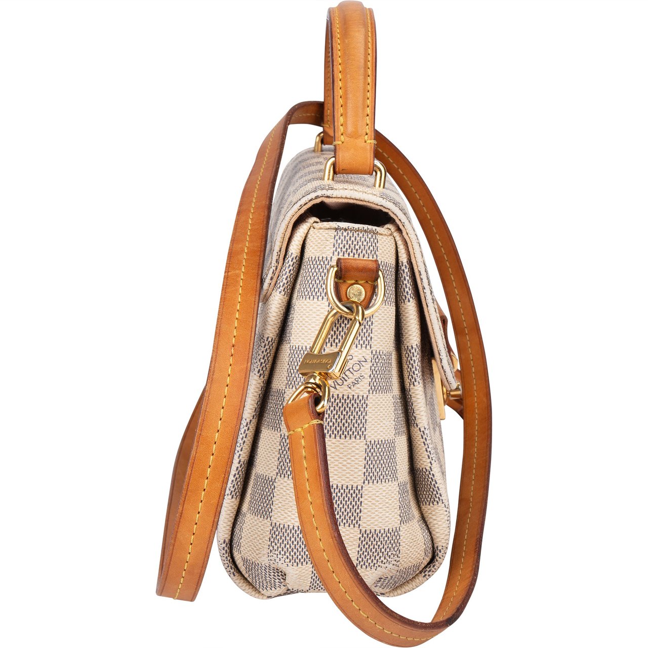 Louis Vuitton Louis Vuitton Damier Azur Monogram Croisette Handbag Wit