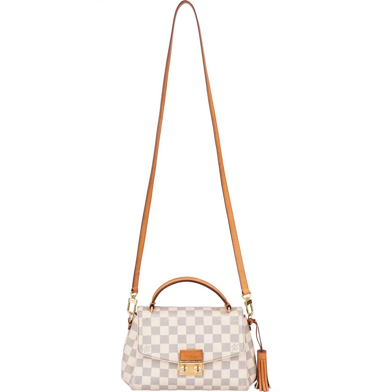 Louis Vuitton Louis Vuitton Damier Azur Monogram Croisette Handbag Wit