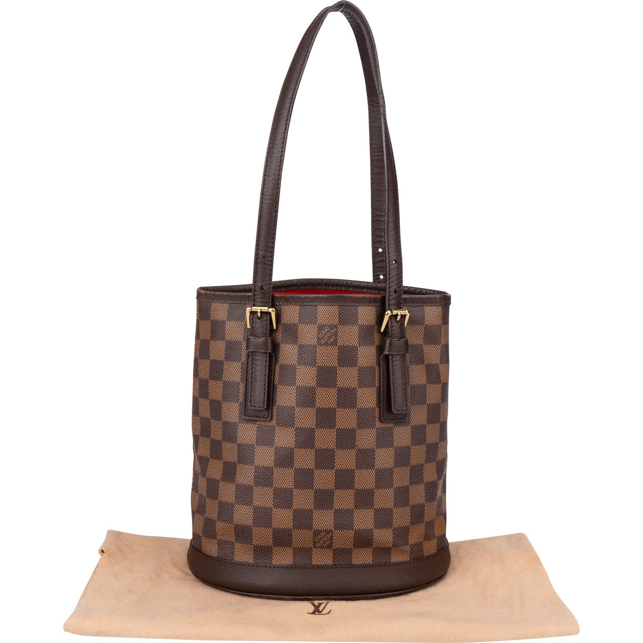 Louis Vuitton Louis Vuitton Damier Ebene Monogram Bucket PM Handbag Bruin