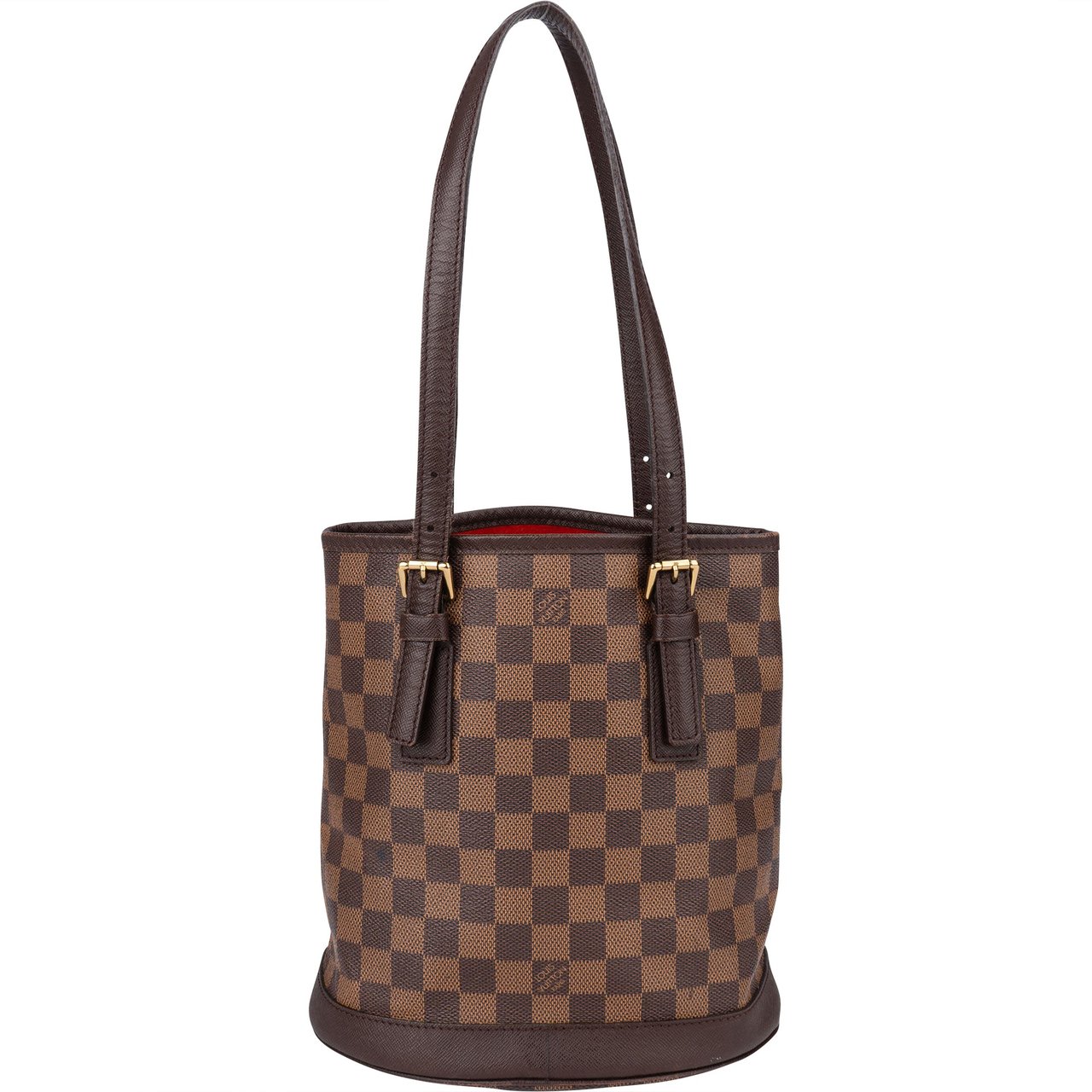Louis Vuitton Damier Ebene Monogram Bucket PM Handbag Bruin