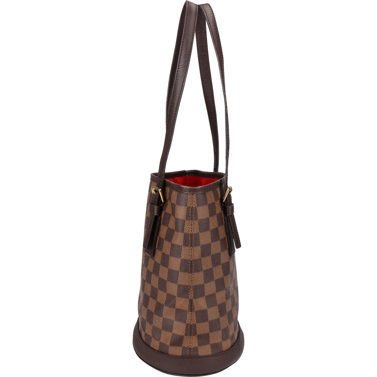 Louis Vuitton Damier Ebene Monogram Bucket PM Handbag Bruin