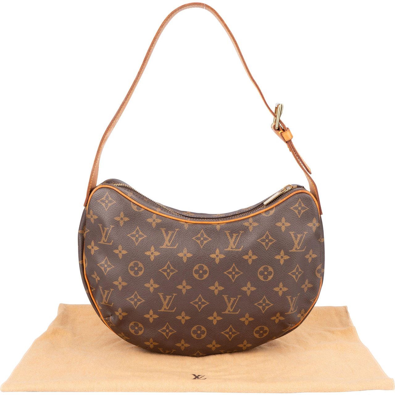 Louis Vuitton Louis Vuitton Canvas Monogram Croissant MM Shoulder Bag Bruin