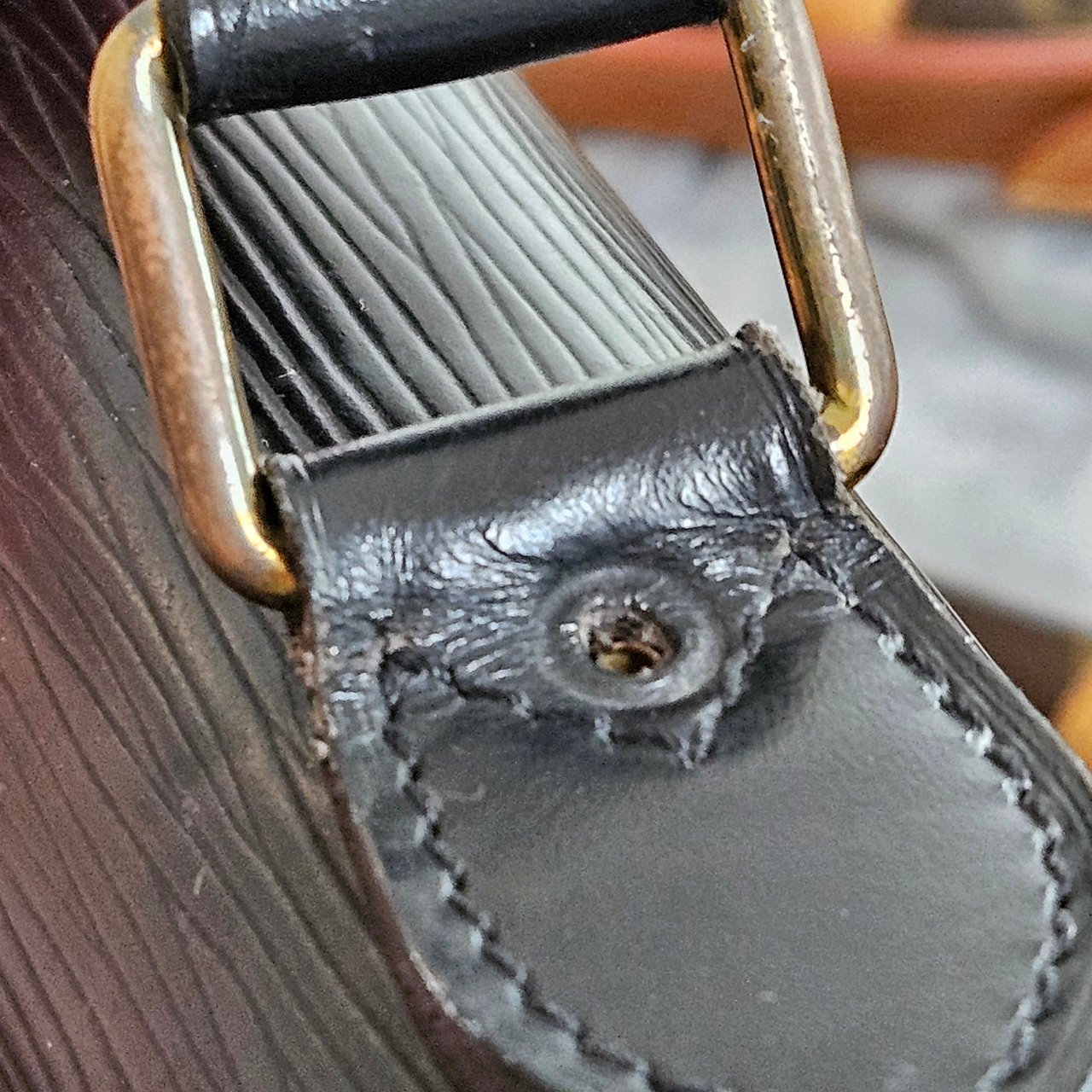 Louis Vuitton Louis Vuitton Noir Epi Leather Serviette Business Handbag Zwart