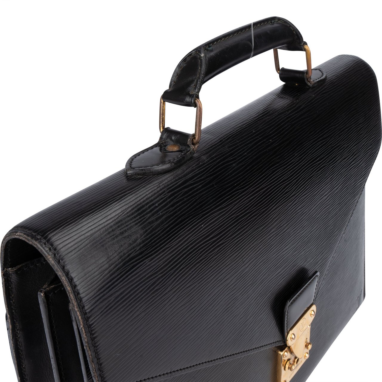 Louis Vuitton Louis Vuitton Noir Epi Leather Serviette Business Handbag Zwart
