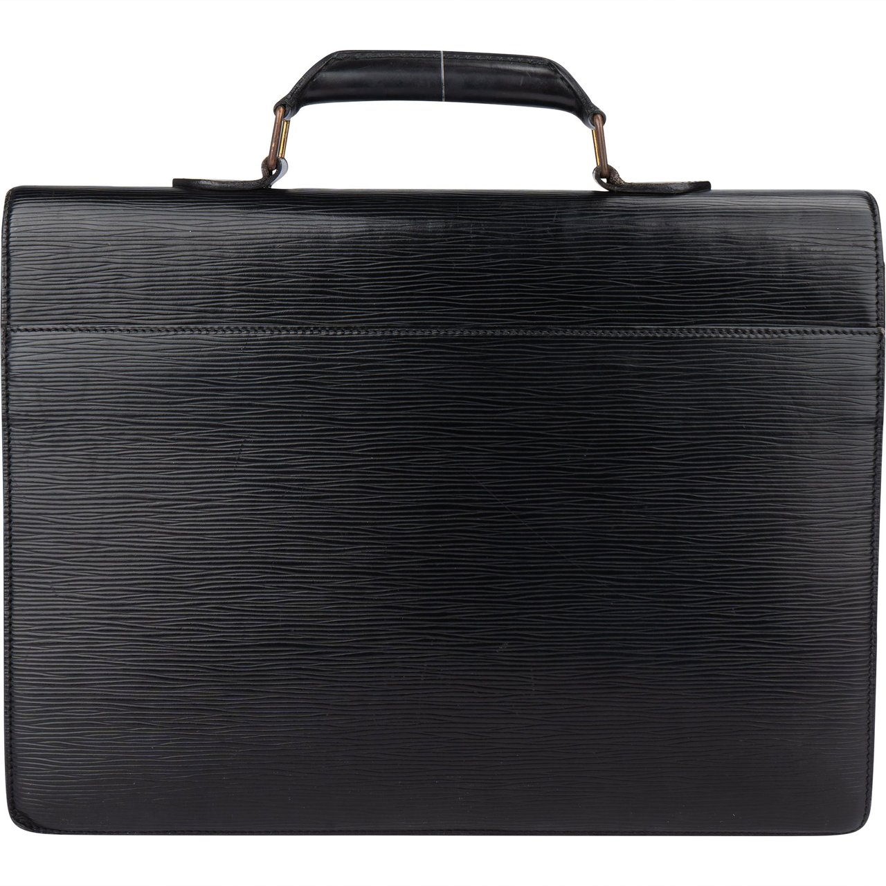 Louis Vuitton Louis Vuitton Noir Epi Leather Serviette Business Handbag Zwart