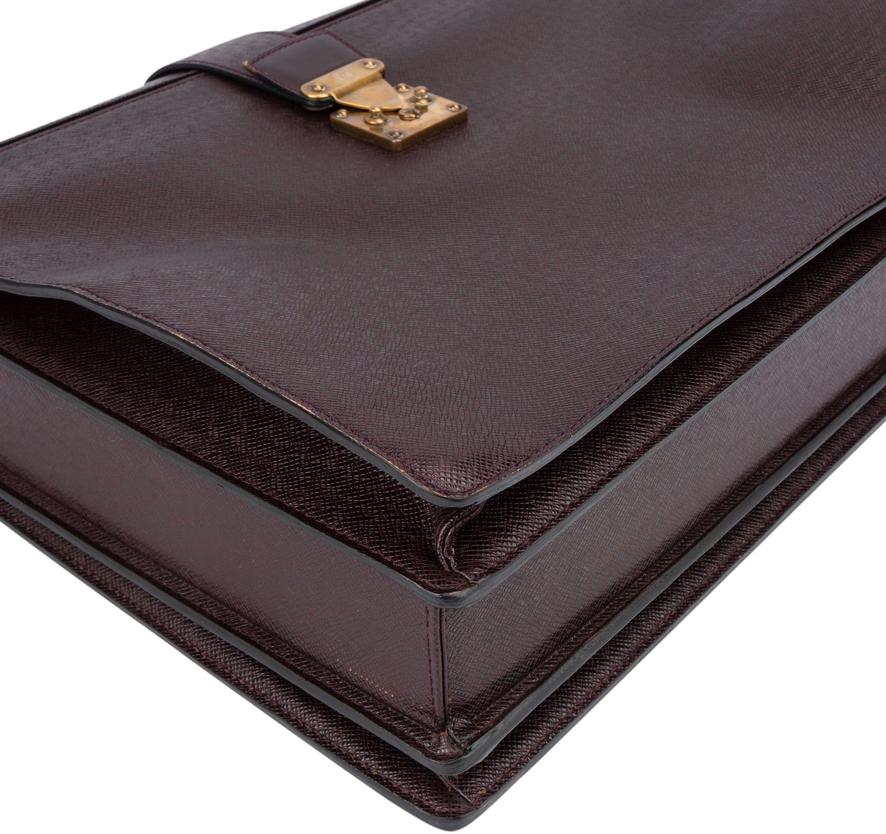 Louis Vuitton Taiga Leather Pilot Oural Business Handbag Paars