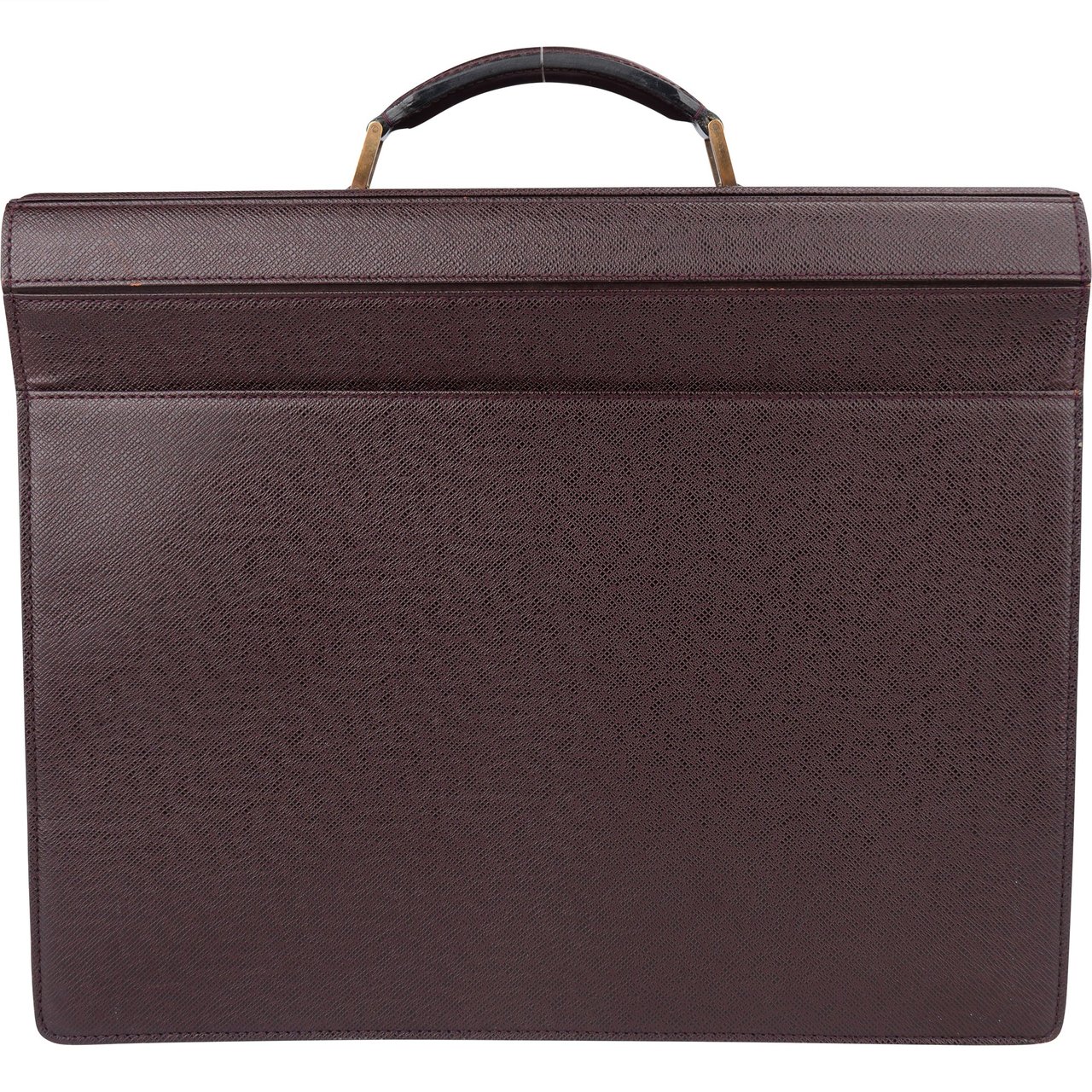 Louis Vuitton Taiga Leather Pilot Oural Business Handbag Paars