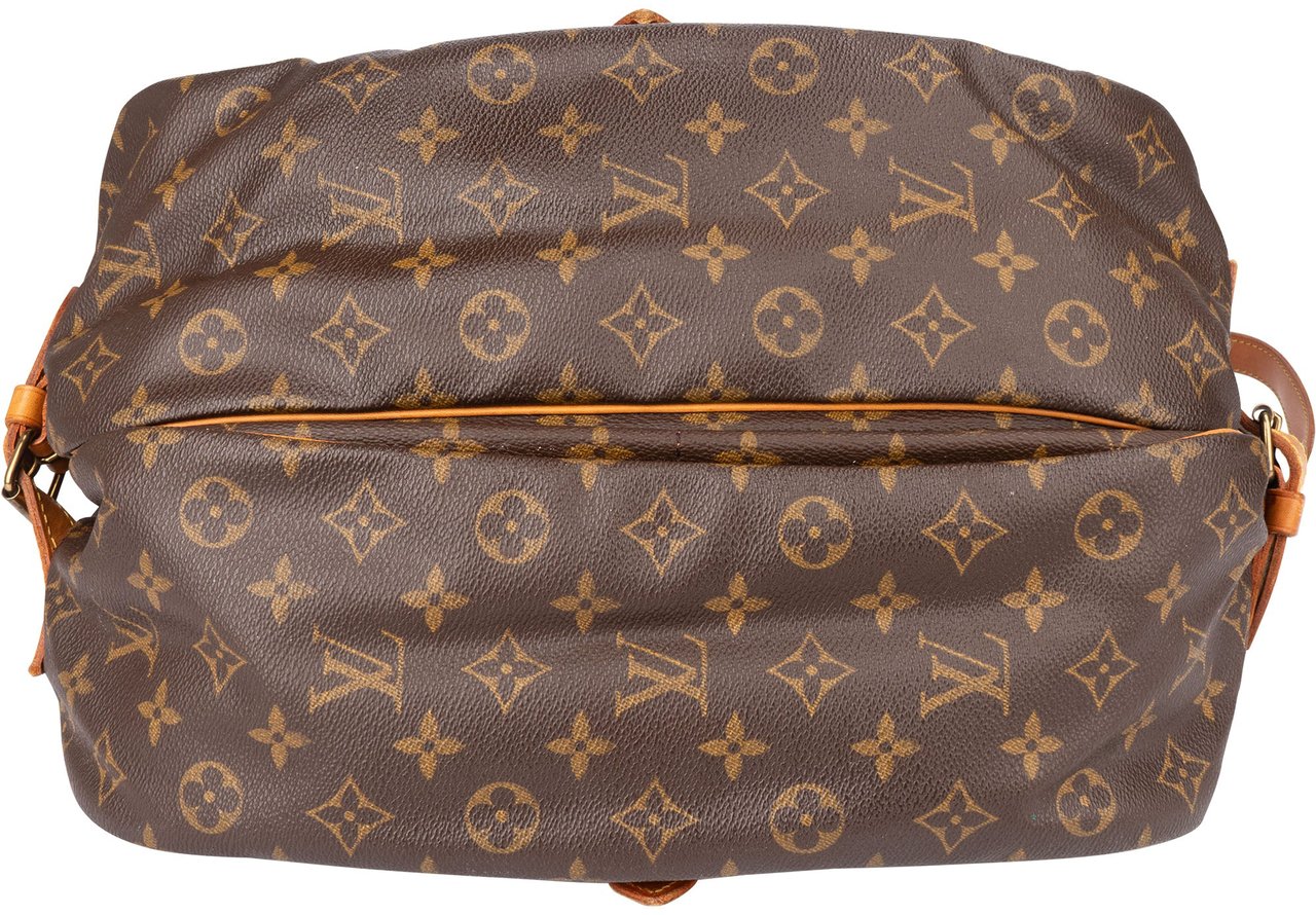 Louis Vuitton Louis Vuitton Canvas Monogram Saumur 35 Crossbody Bag Bruin