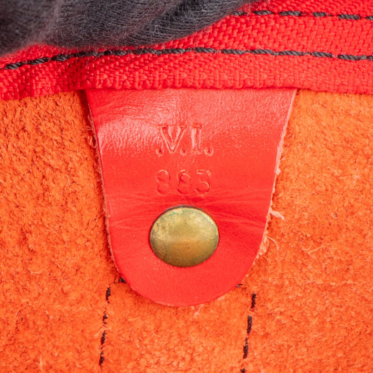 Louis Vuitton Louis Vuitton Rouge Epi Leather Keepall 50 Rood