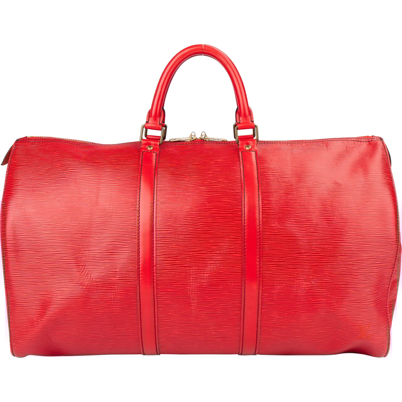Louis Vuitton Louis Vuitton Rouge Epi Leather Keepall 50 Rood