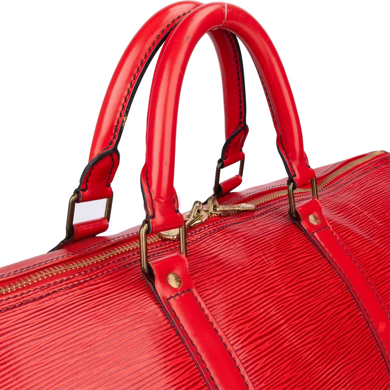 Louis Vuitton Louis Vuitton Rouge Epi Leather Keepall 50 Rood