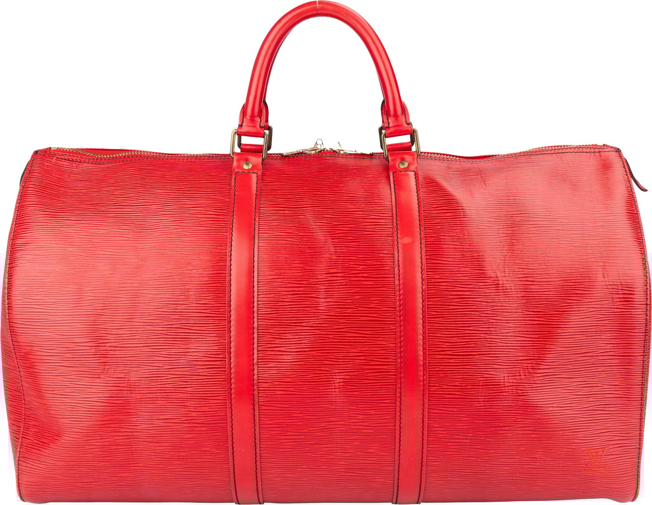 Louis Vuitton Louis Vuitton Rouge Epi Leather Keepall 50 Rood