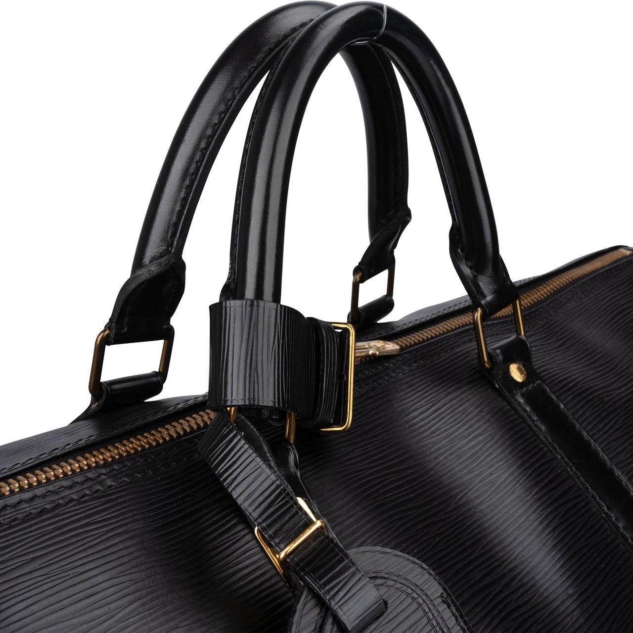 Louis Vuitton Louis Vuitton Noir Epi Leather Keepall 50 Zwart