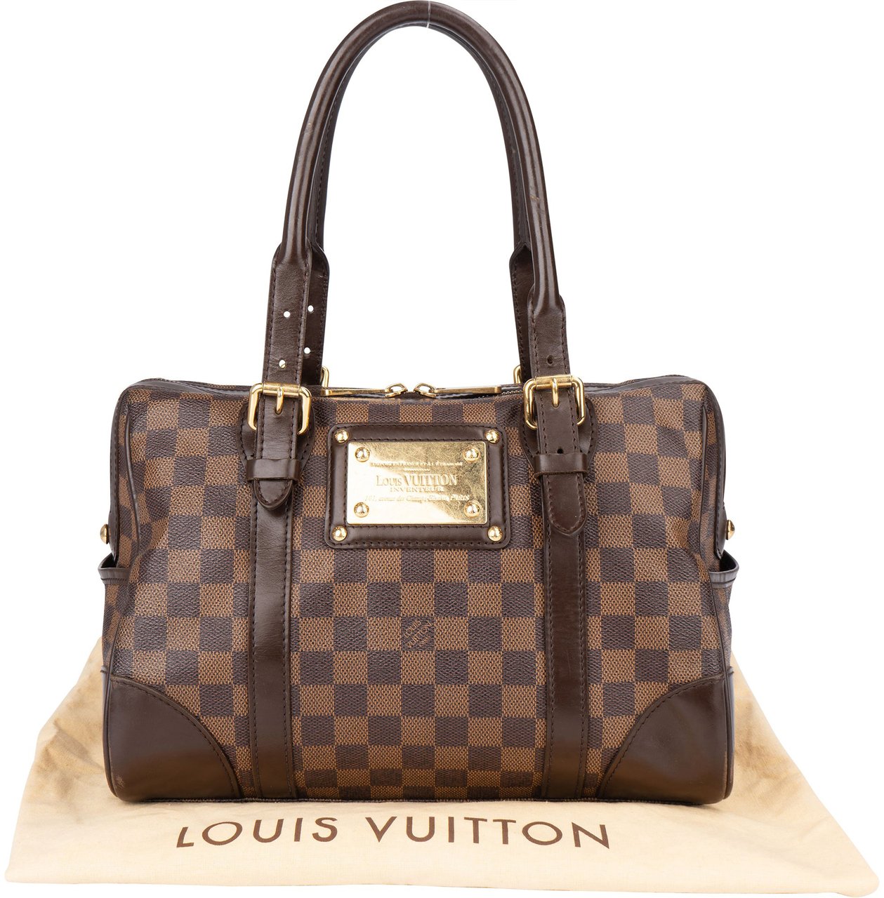 Louis Vuitton Louis Vuitton Damier Ebene Monogram Berkeley Handbag Bruin