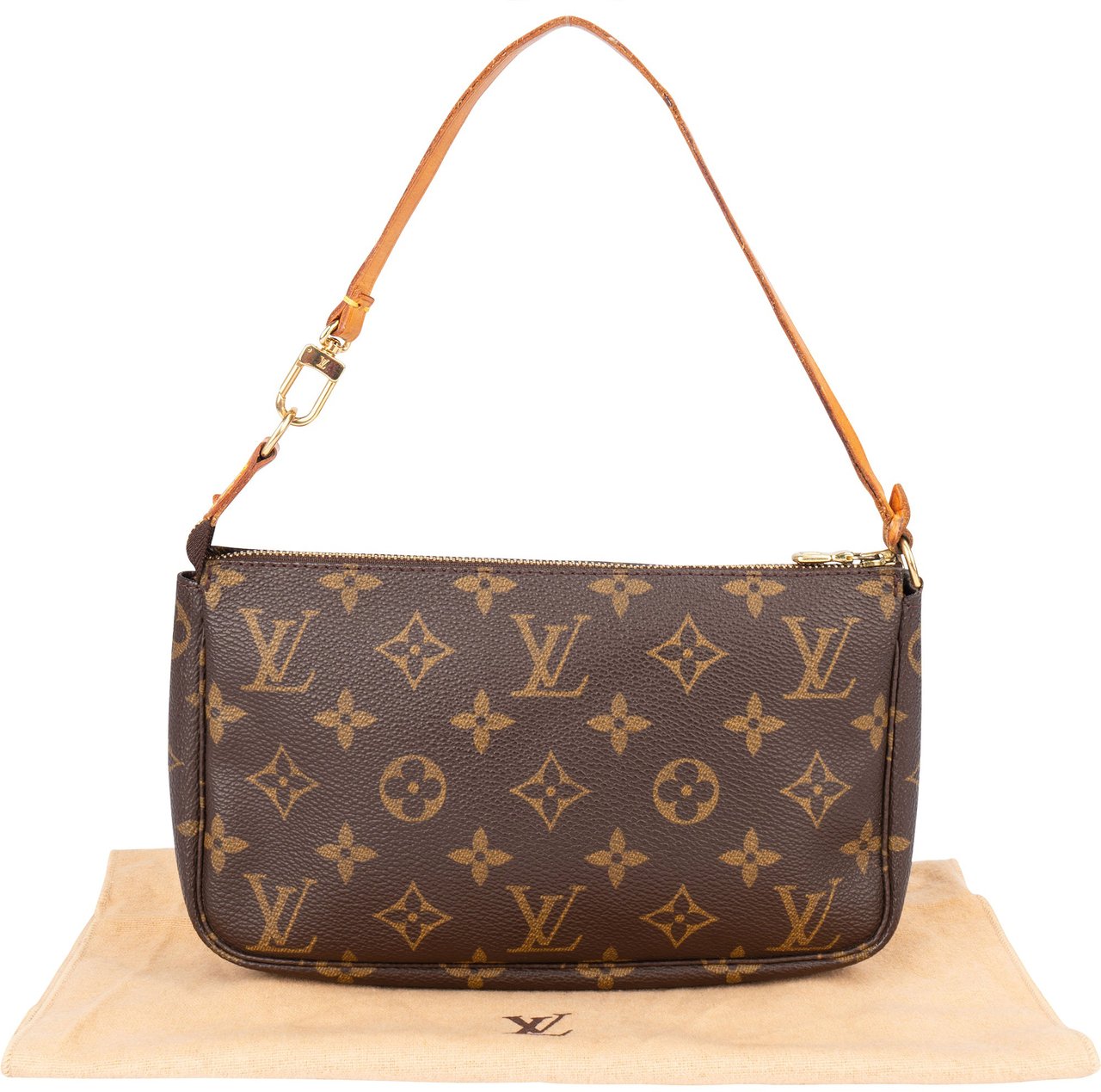 Louis Vuitton Louis Vuitton Canvas Monogram Pochette Accessoire Handbag Bruin