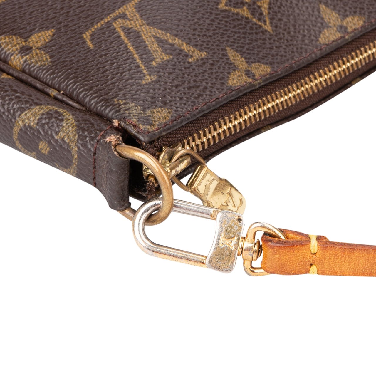 Louis Vuitton Louis Vuitton Canvas Monogram Pochette Accessoire Handbag Bruin