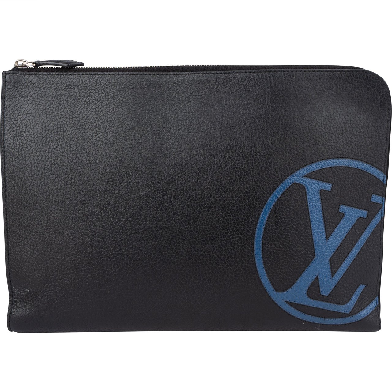 Louis Vuitton Louis Vuitton Taurillon LV Laptop Clutch Zwart