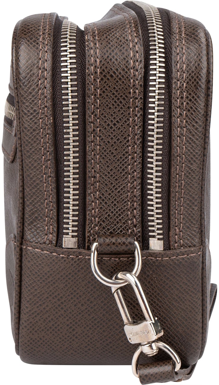 Louis Vuitton Louis Vuitton Brown Taiga Leather Pavel Clutch Bruin