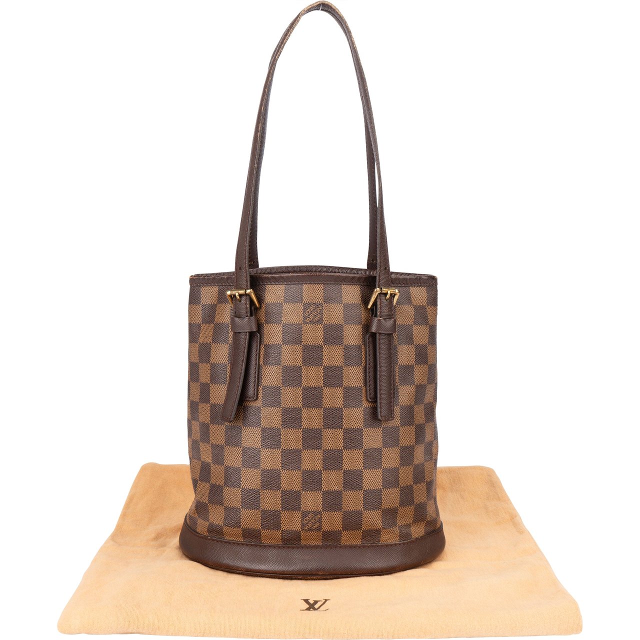 Louis Vuitton Louis Vuitton Damier Ebene Monogram Bucket PM Handbag Bruin