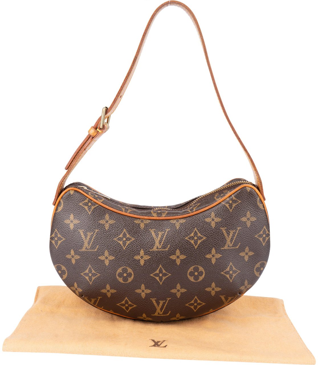 Louis Vuitton Louis Vuitton Canvas Monogram Croissant PM Handbag Bruin