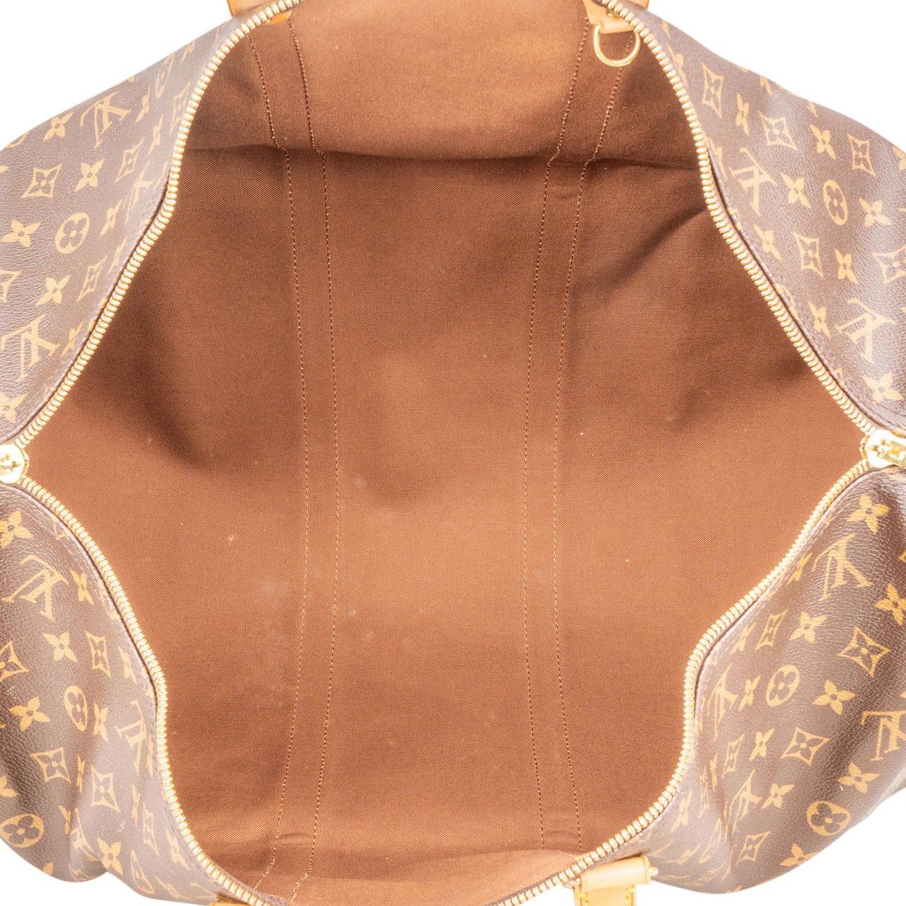 Louis Vuitton Monogram Canvas Keepall 55 Bandoulière Travel Bag Bruin