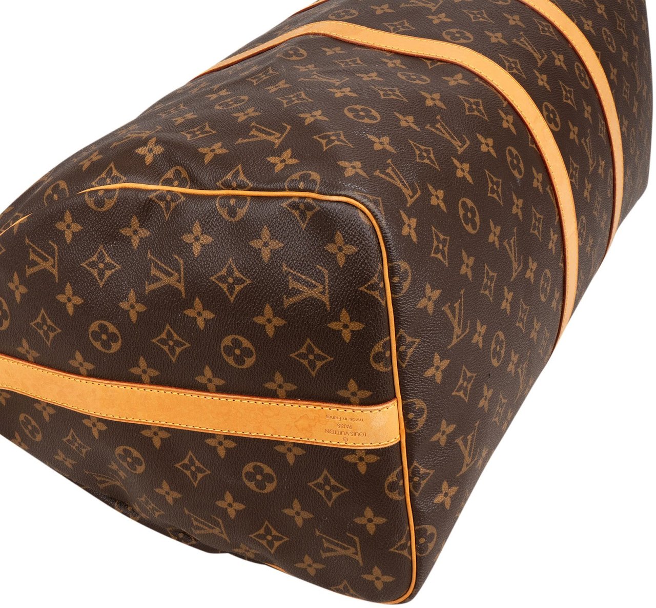 Louis Vuitton Monogram Canvas Keepall 55 Bandoulière Travel Bag Bruin