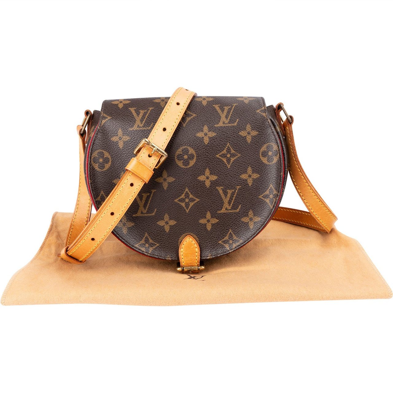 Louis Vuitton Monogram Canvas Tambourine Crossbody Bag Bruin