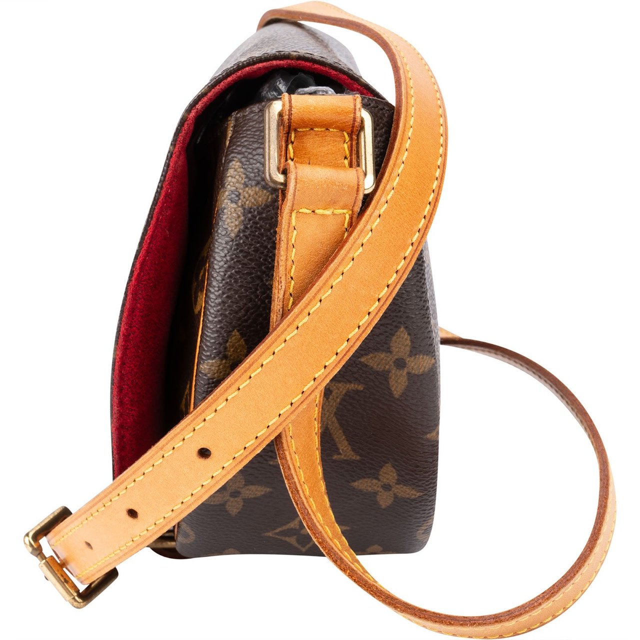 Louis Vuitton Monogram Canvas Tambourine Crossbody Bag Bruin