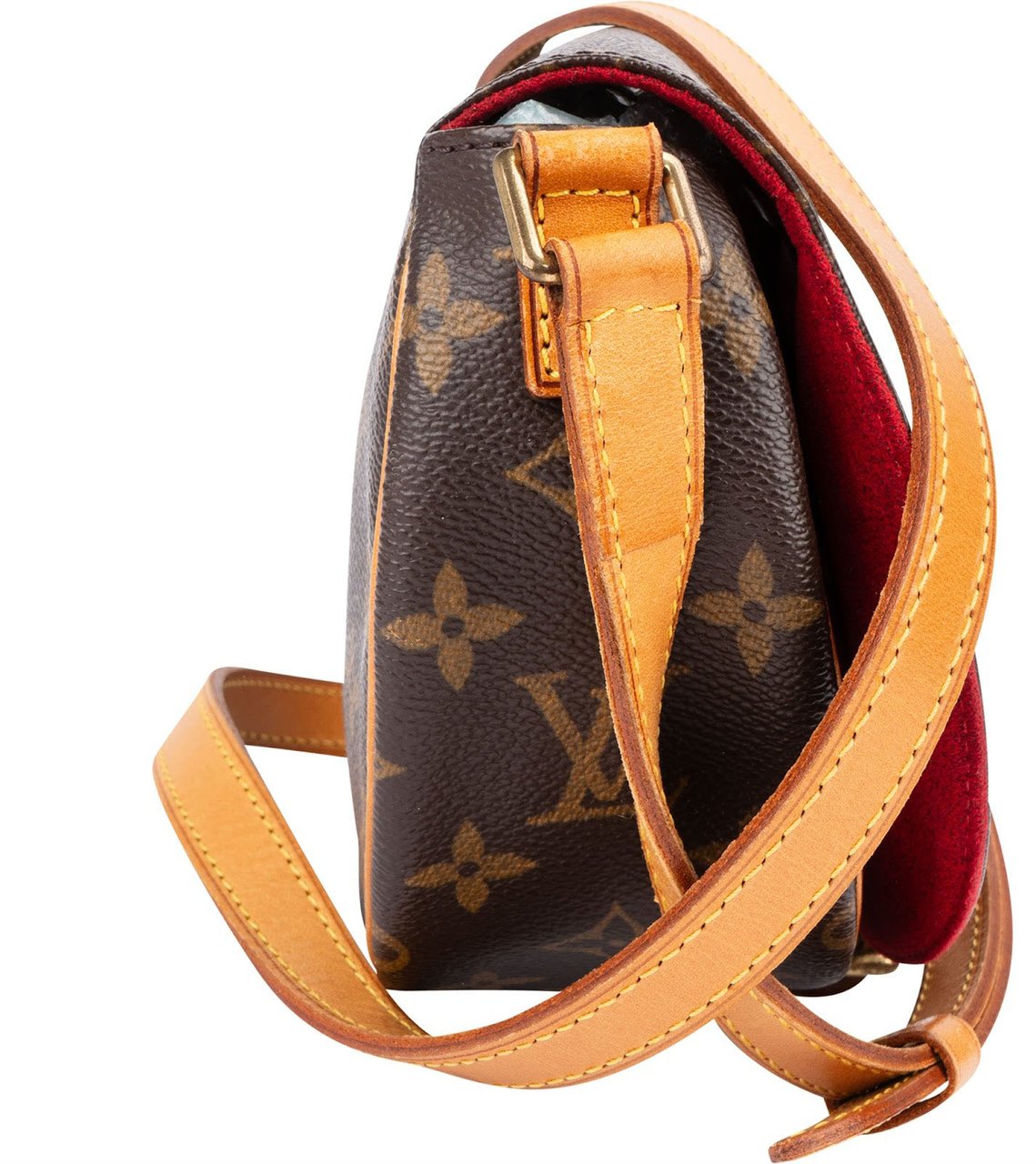 Louis Vuitton Monogram Canvas Tambourine Crossbody Bag Bruin