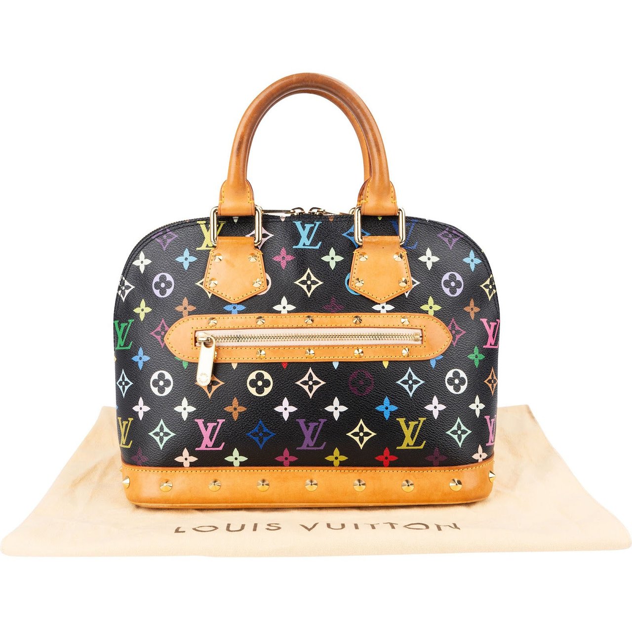 Louis Vuitton Monogram Murakami Multicolor Canvas Alma PM Handbag Zwart