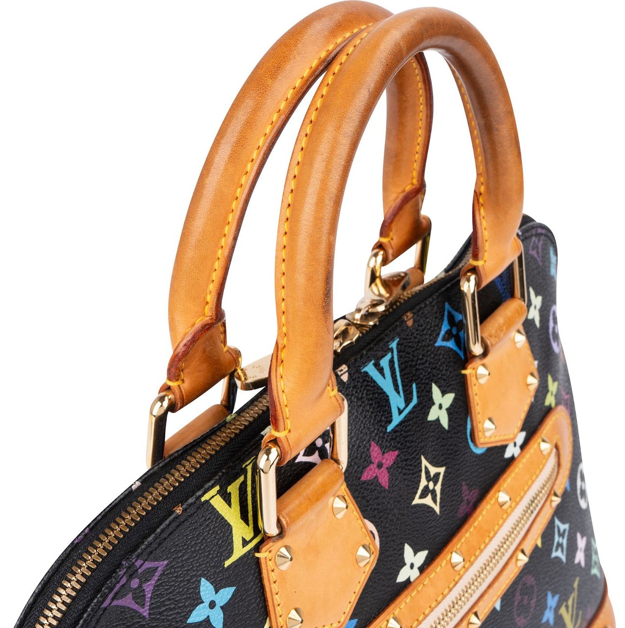 Louis Vuitton Monogram Murakami Multicolor Canvas Alma PM Handbag Zwart