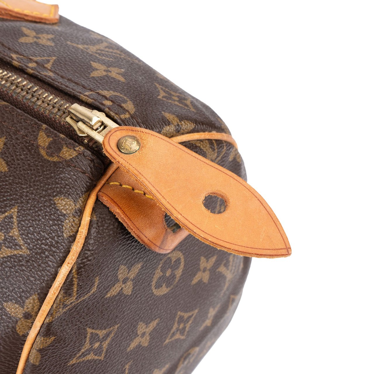 Louis Vuitton Monogram Canvas Speedy 35 Handbag Bruin