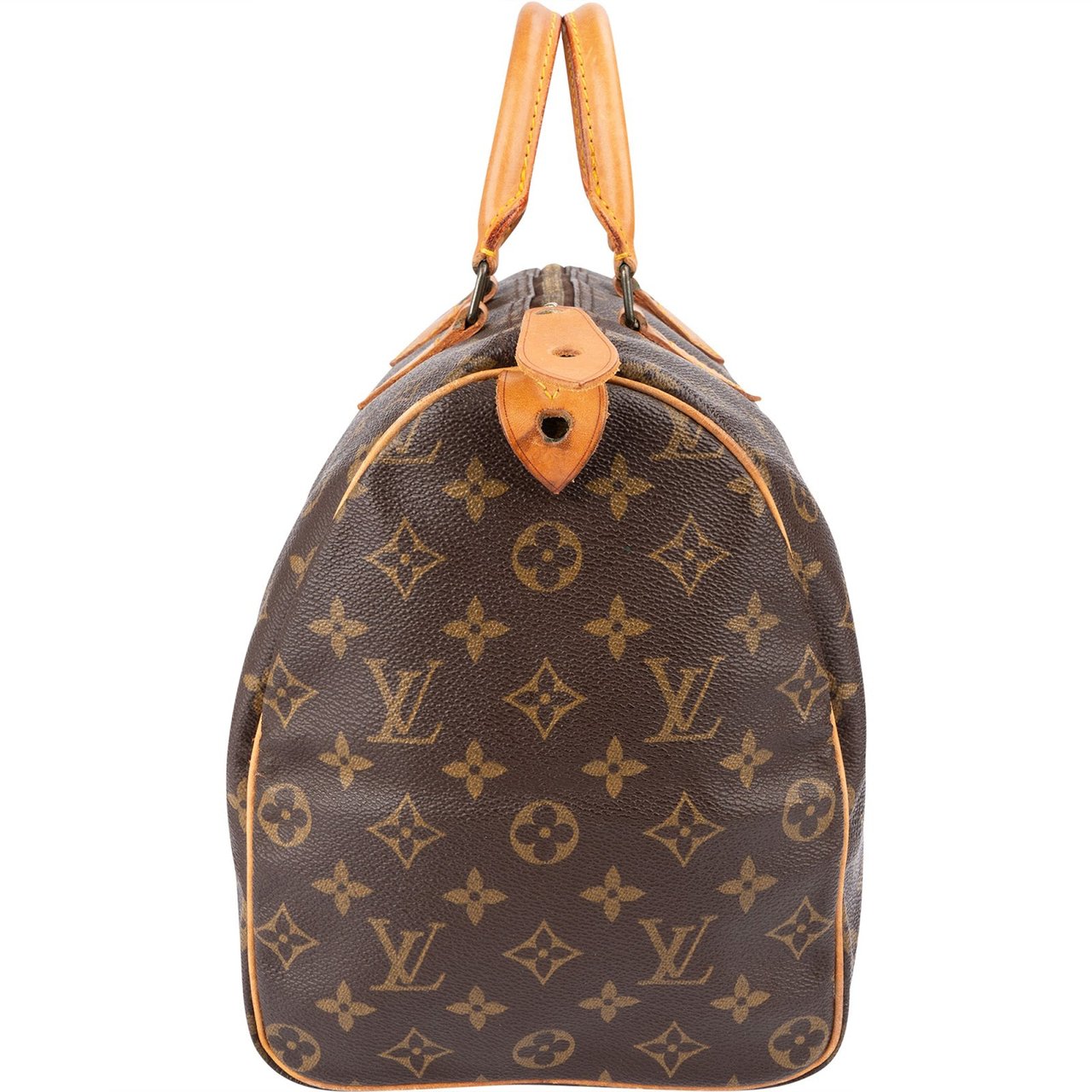Louis Vuitton Monogram Canvas Speedy 35 Handbag Bruin