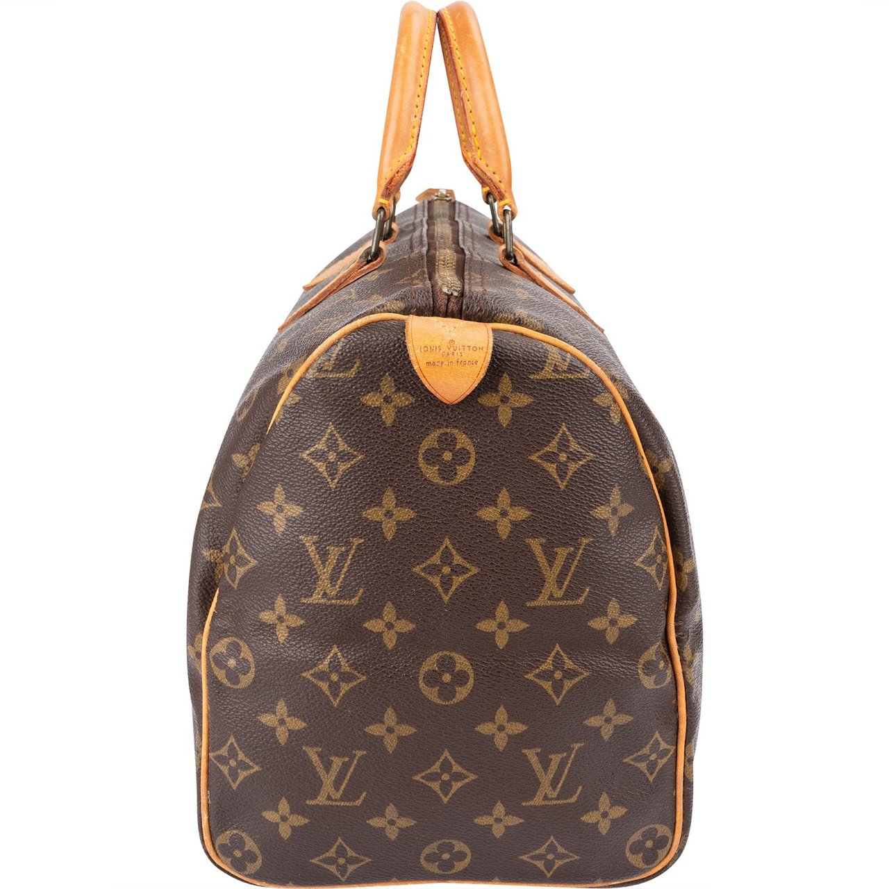 Louis Vuitton Monogram Canvas Speedy 35 Handbag Bruin