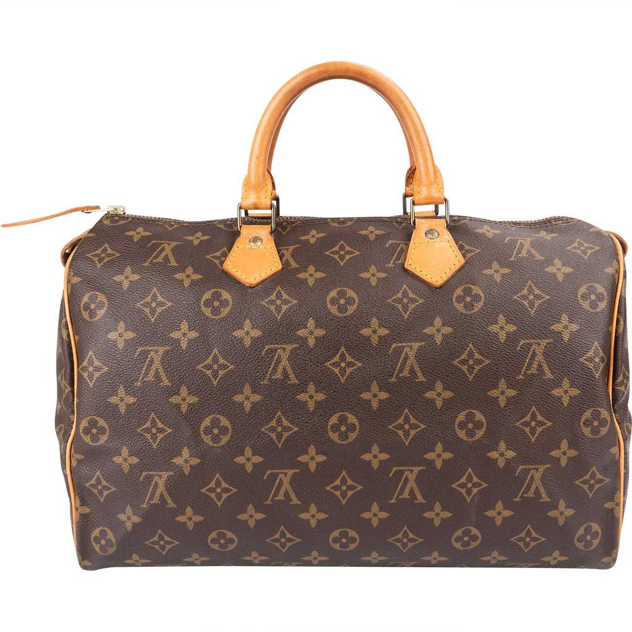 Louis Vuitton Monogram Canvas Speedy 35 Handbag Bruin