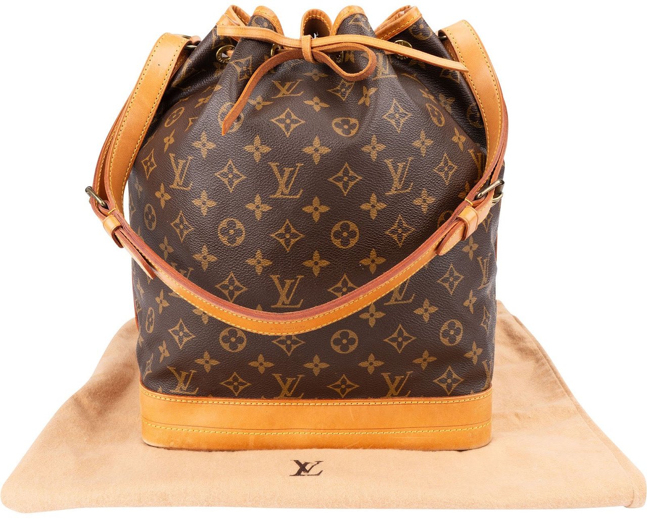 Louis Vuitton Monogram Canvas Sac Noé Grande Shoulder Bag Bruin