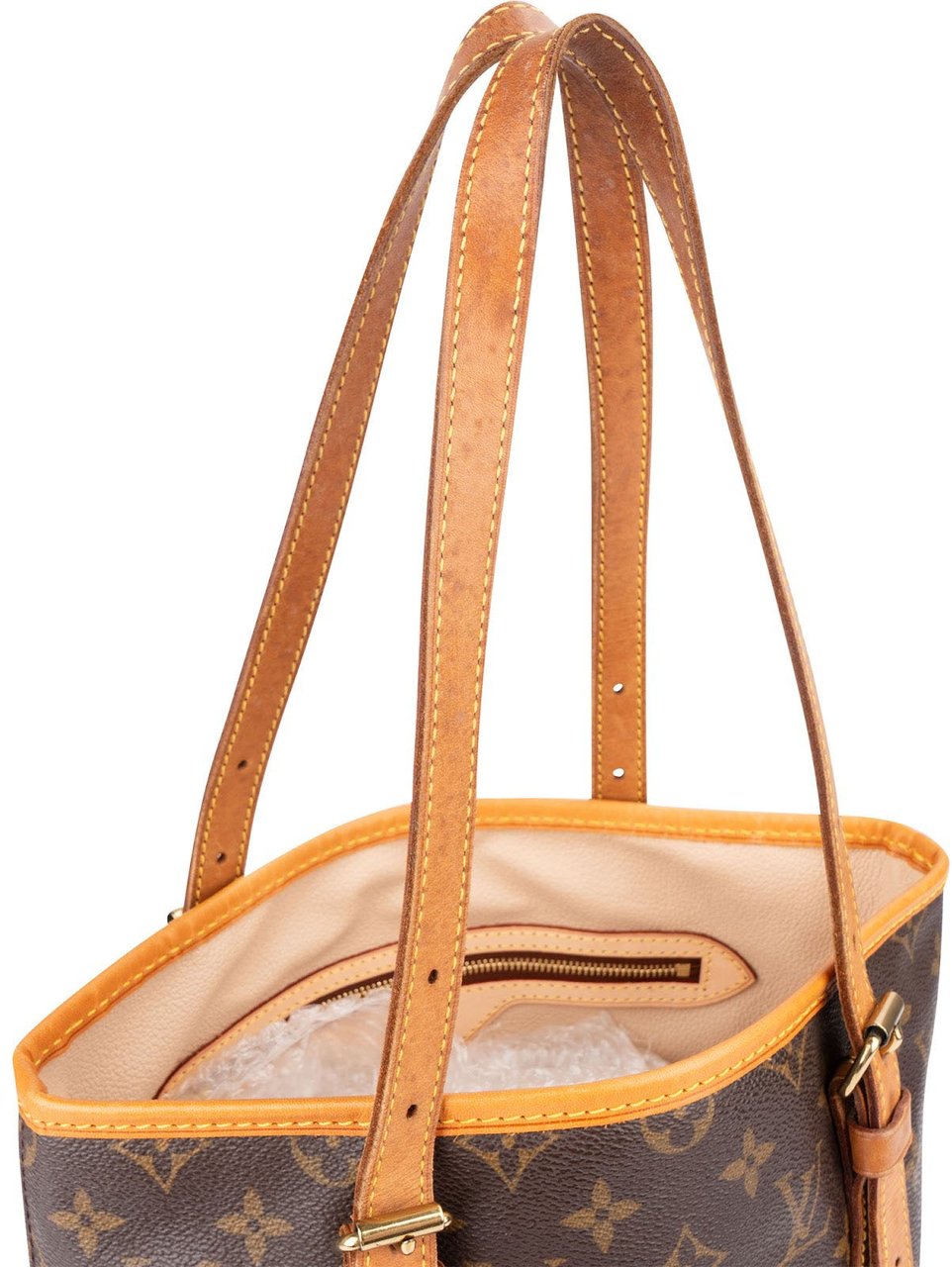 Louis Vuitton Monogram Canvas Bucket GM Shoulder Bag Bruin
